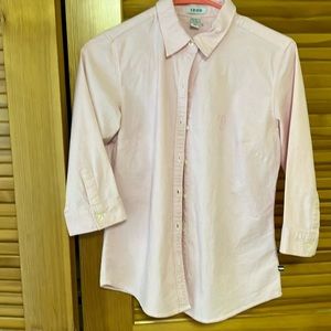 Izod small, petite cotton stretch button-down, Oxford shirt with 3/4 sleeves